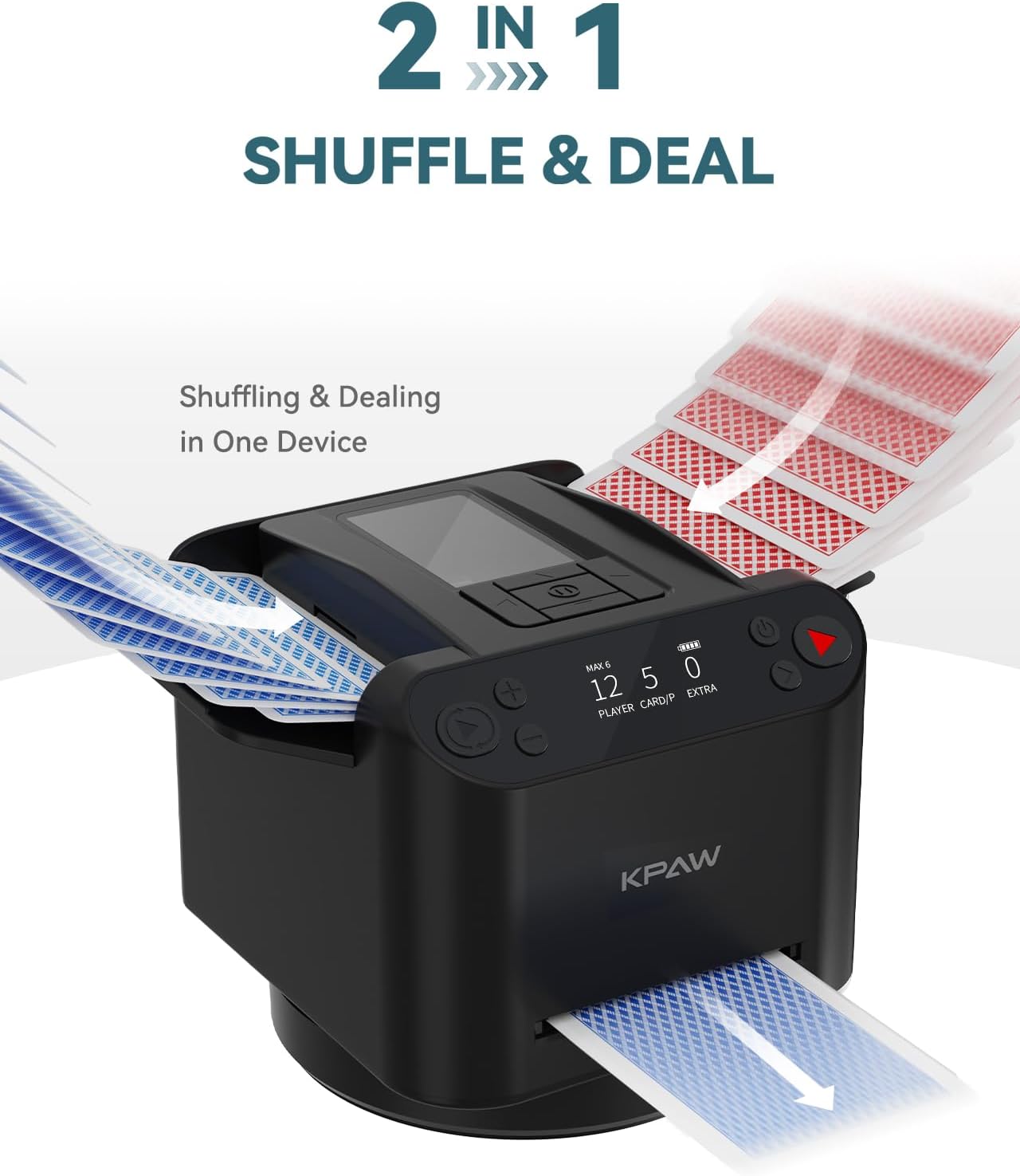 Playverra™ Automatic Card Shuffler & Dealer Machine