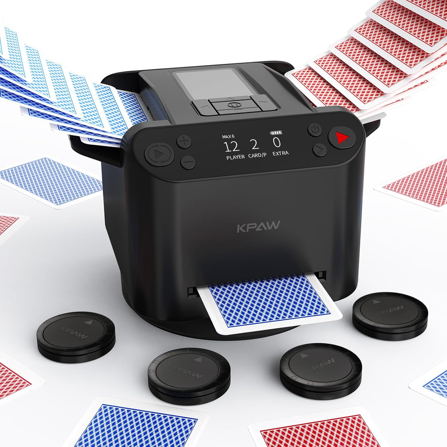 Playverra™ Automatic Card Shuffler & Dealer Machine