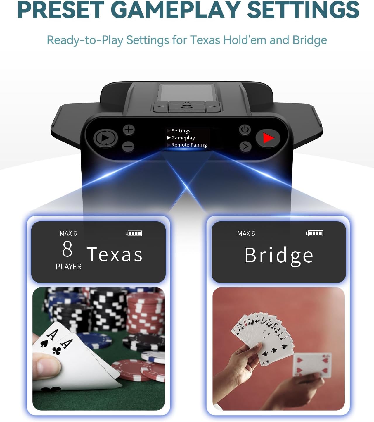 Playverra™ Automatic Card Shuffler & Dealer Machine