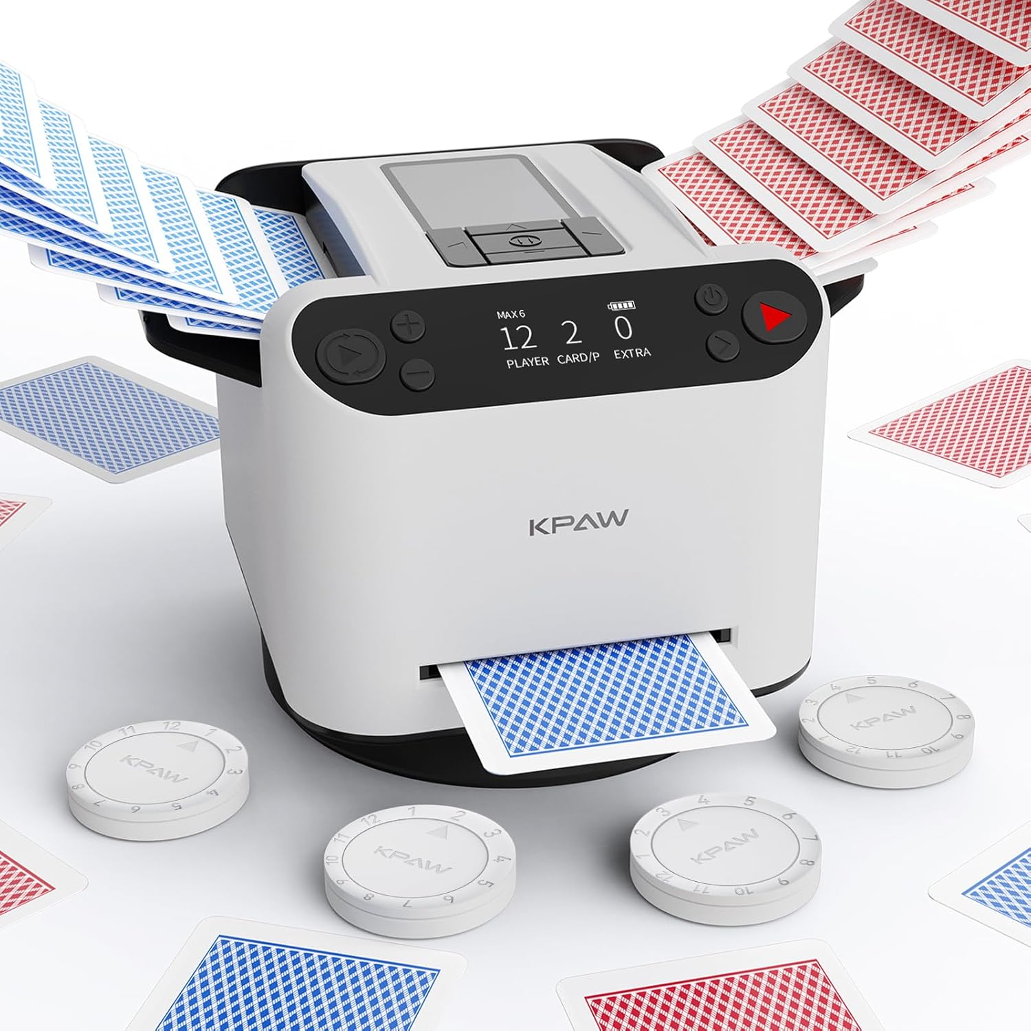 Playverra™ Automatic Card Shuffler & Dealer Machine